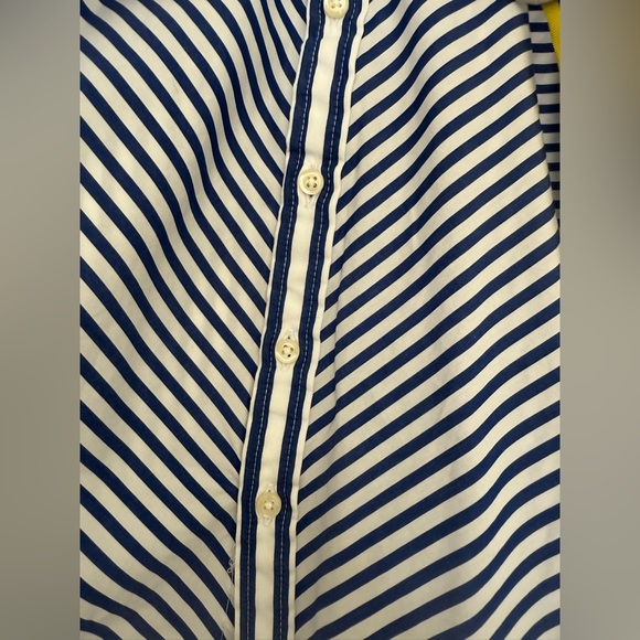 Polo Ralph Laurent Striped Blue and White Kids Dress with Belt - Picture 6 of 15